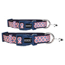Doog Gromit Collar (Navy Blue w/ Red Chevron)