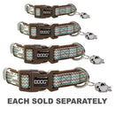 Doog Benji Collar with Brown & Blue Zigzag