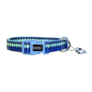 Doog Pluto Dog Collar (Blue & Green Chevron)