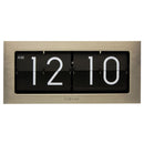 NeXtime Big Flip Table Clock 36cm Wide (Silver)