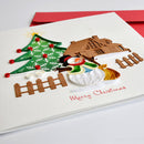 Quilled Snowman, Tree, House Greeting Card (15x15cm)