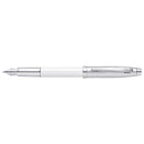 Sheaffer 100 Chrome HS Med Nib Lacquer Fountain Pen (White)