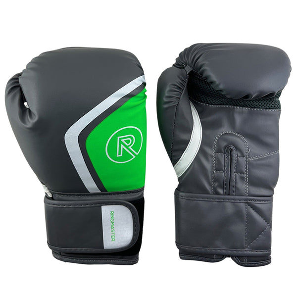 Ringmaster Ultra Training Boxing Glove 12oz (Grey/Fluoro Green)