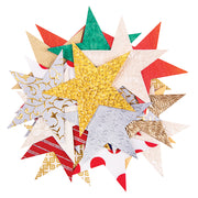 Handmade Paper Stars Christmas Colours 100pcs