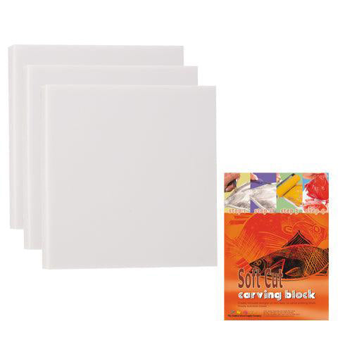 Soft Cut Carving Block 10pcs (11x11cm)