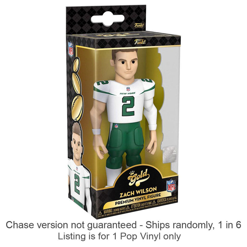 NFL: NY Jets Zach Wilson Vinyl Gold Chase versendet 1 in 6