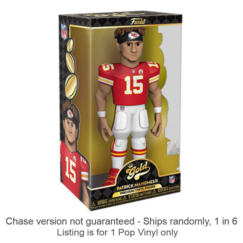 NFL Patrick Mahomes Vinyl Gold Chase Schiffe 1 in 6