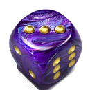 Chessex Lustrous D6 Dice with Pips 30mm (Purple/Gold)