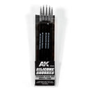 AK Interactive Medium Hard Tip Silicone Brushes (Set of 5)