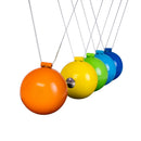 Large Newton's Cradle with Multicolour Ball & Black Base
