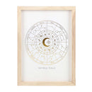 Astrology Wheel Off White Wooden Framed Wall Print