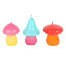 Mushroom Unscented Shaped Candles (Set of 3)