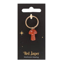 Red Jasper Mushroom Keyring