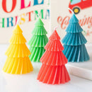 Colourful Christmas Tree Candles (Set of 4)
