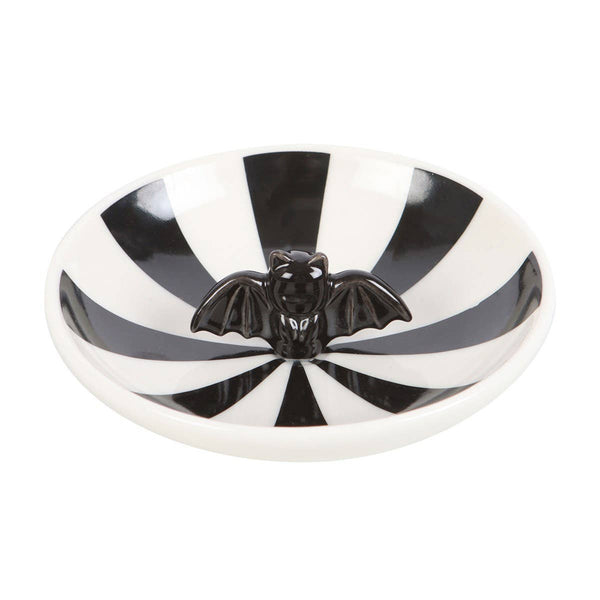 Striped Bat Ceramic Trinket Dish