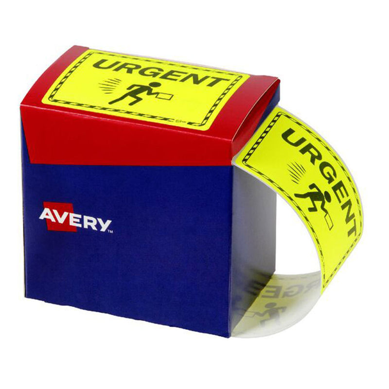  Avery Fluoro Yellow Label 750/Rolle (75 x 100 mm)