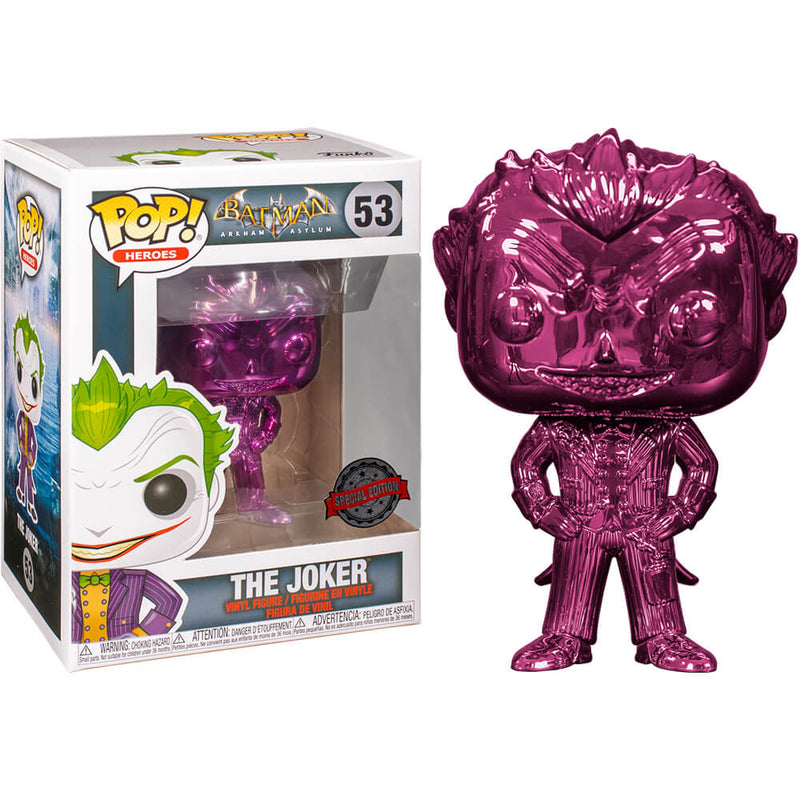 Batman Arkham Asylum The Joker Chrome US Excl. Pop!