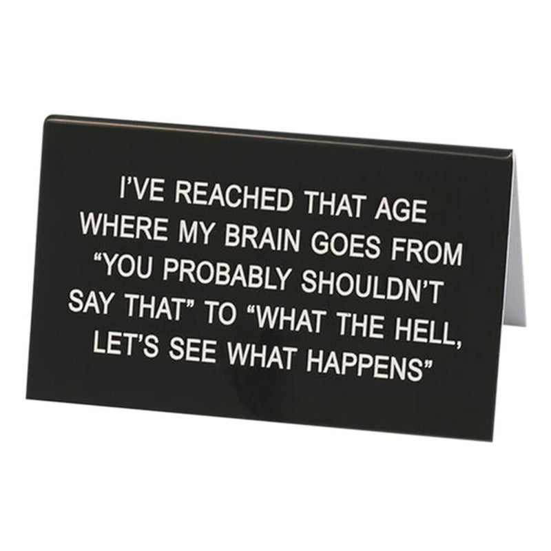 Say What Schreibtischschild groß