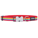 Hundehalsband mit Regenbogen-Design (Rot)