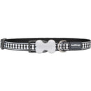 Hundehalsband mit reflektierendem Knochendesign (Schwarz)