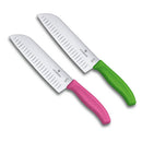 Classic Fluted Wide Blade Santoku Knife Blister 17cm