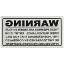 Überwachungswarnaufkleber