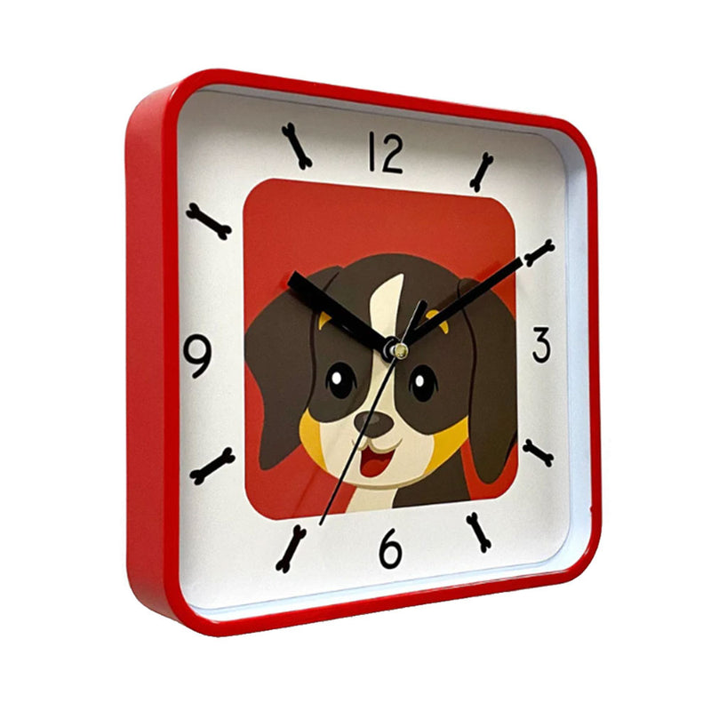  Doggy Tiny Quadratische Wanduhr