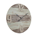  Runde Holzpaneel-Wanduhr (60 x 60 x 2,5 cm)