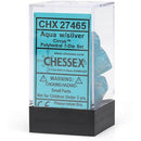D7 Die Set Dice Cirrus Polyhedral (7 Dice/Aqua/Silver)