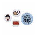Freunde Button Abzeichen (4er Set)