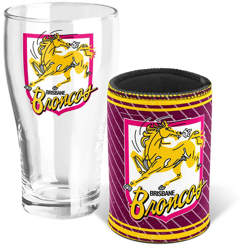 NRL Heritage Pint Glass &amp; Can Cooler Pack