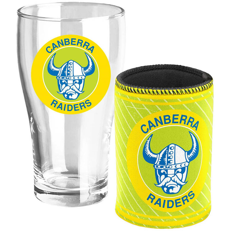 NRL Heritage Pint Glass &amp; Can Cooler Pack