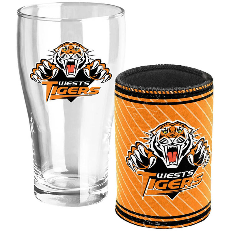 NRL Heritage Pint Glass &amp; Can Cooler Pack