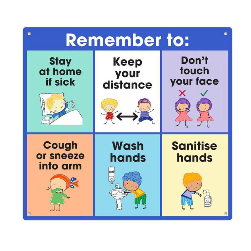 Durus School Hygiene &amp; Social Distance Schild