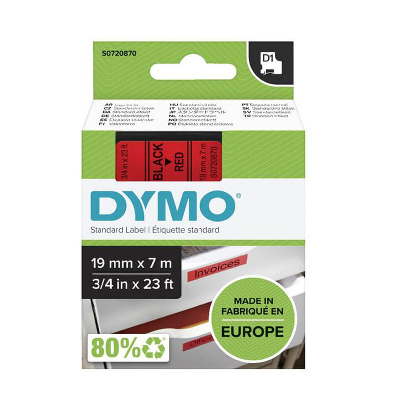 Dymo D1 Bandetikett 19 mm x 7 m
