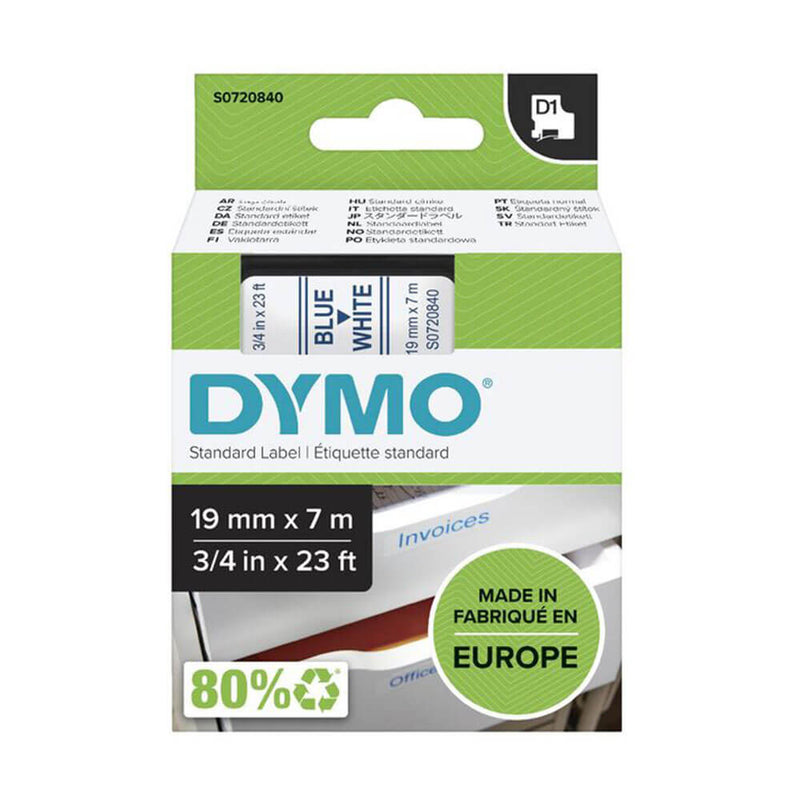 Dymo D1 Bandetikett 19 mm x 7 m