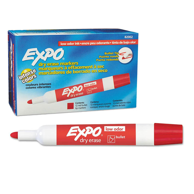 Expo Whiteboard-Marker mit geruchsarmer Rundspitze, 12er-Pckg