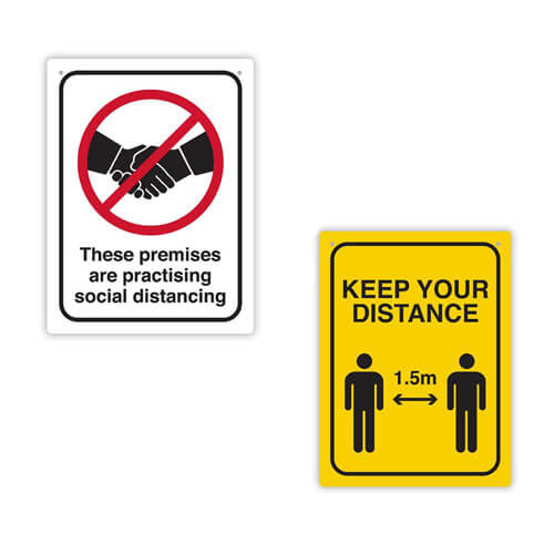 Durus Social Distancing Wall Sign 225x300mm