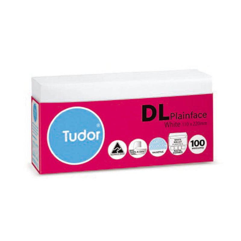 Tudor Peel &amp; Seal Secretive Envelope 100pk (Weiß)