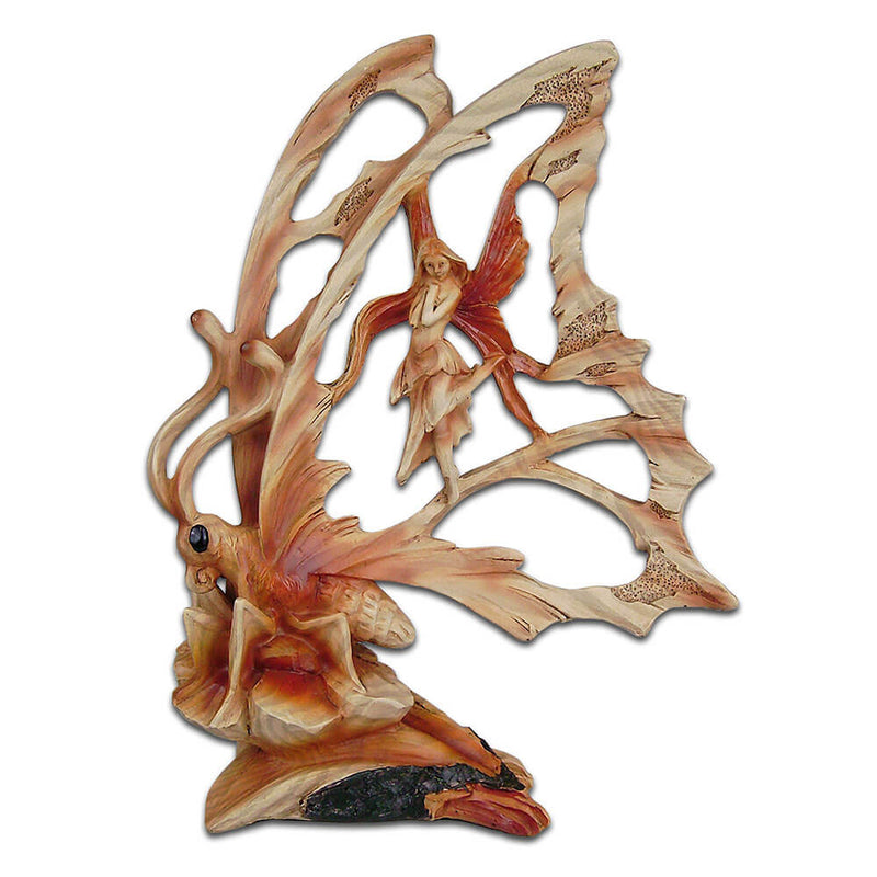 Moonlight Magic Fairy &amp; Butterfly Sml Resin Plq